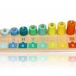 Tavola in legno per contare e abbinare 1–10 LELIN