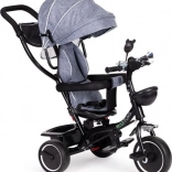 Triciclo per bambini con sedile girevole e tettoia ECOTOYS grigio