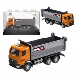 modello in metallo dumper HUINA 1:80 arancione