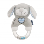 Sonaglio in peluche per bambini Baby Mix cane blu