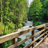 Norimpex pittura diamantata ponte di legno nella foresta 30x40 cm