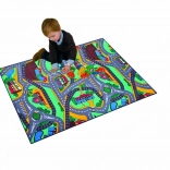 Tappeto da gioco con mappa delle strade 95 x 200 cm