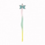 Fermaglio per capelli con fiocco a fiocco e treccia arcobaleno