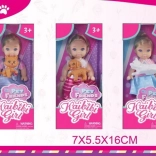 Bambola con animaletto 11,5 cm