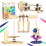 Set educativo per esperimenti scientifici fai-da-te 4 in 1 – magnetismo, meccanica e gravità