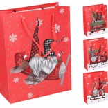 Borsa regalo natalizia grande 30 × 42 × 12 cm