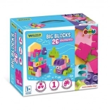 Wader grandi mattoncini 26 pezzi rosa