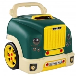 Camion verde smontabile – officina per bambini con attrezzi
