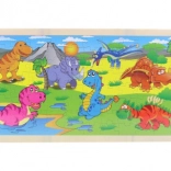 Puzzle in legno dinosauri 96 pezzi
