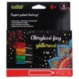 Pennarelli Acrilici Glitter Set 6 Pezzi
