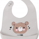 Bavaglino in silicone Orsetto grigio