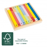 Tabella educativa colorata SMALL FOOT in legno FSC