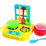 Fornello a gas con pentole PARTY WORLD