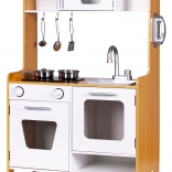 Cucina in legno per bambini con fornelli multimediali ECOTOYS