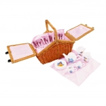 Cestino da picnic Romantik – set da tè per bambini small foot (30 pezzi)
