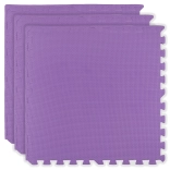 Humbi tappetino in schiuma per pavimento 180 × 60, grandi puzzle in schiuma impermeabili, sicuri, 3 pz, viola