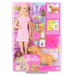 Set di gioco di nascita dei cuccioli di Barbie