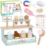 Chiosco gelati in legno WOOPIE GREEN – gioco del gelato, 16 pezzi