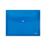 Cartellina espansibile con bottone a pressione A4 Opaline, blu, confezione da 5 pezzi