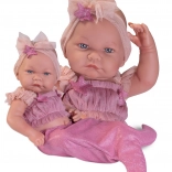 Bambola realistica neonato con corpo tutto in vinile 42 cm