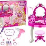 Tavolino da Toeletta per Bambini con Sedia e Specchio