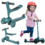 Evo monopattino/triciclo per bambini 2 in 1 con sedile, regolabile, verde scuro