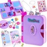 Diario segreto per bambini con lucchetto HAPPY MAGIC BOOK con adesivi e accessori