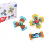 Massaggiagengive per bambini con ventosa in silicone, set da 3 pezzi
