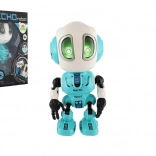 robot parlante Echo 12 cm blu con luce e suono a batteria