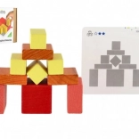 2 in 1 Costruzioni in legno e puzzle per bambini