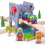 Bigjigs Rail ponte levatoio – ponte del castello per piste in legno
