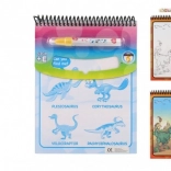 Pittura magica a base d'acqua con dinosauri