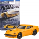 Hot Wheels Fast & Furious Datsun 240Z modello giallo 1:64, 6,5 cm