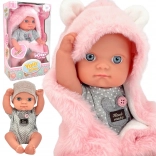 Prima Bambola Bebè WOOPIE ROYAL con Copertina Coniglietto 23 cm