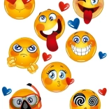 Grande foglio di adesivi Emoji