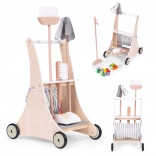 Carrellino per le pulizie in legno per bambini ECOTOYS, beige