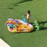 Parco acquatico gonfiabile per bambini con scivolo e fontanella INTEX dinosauro