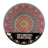 Set creativo di pittura diamantata – mandala floreale su tela rotonda 30 cm