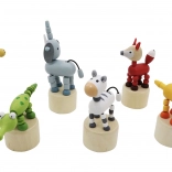 Safari animali di legno da premere