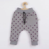 Pantaloni felpati per neonati Koala Dots grigi