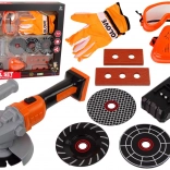 set per piccoli tuttofare con levigatrice a batteria e accessori