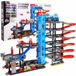 Parcheggio per bambini a 7 livelli con elicottero e 10 macchinine