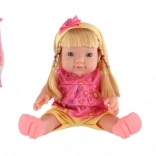 Bambola con suoni 30 cm in borsetta di plastica