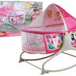 Culla Multiuso per Bambini con Altalena 2 in 1 in Colore Rosa