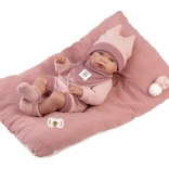 Bambola neonato realistica New Born Bambina con corpo intero in vinile 40 cm