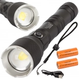 Torcia tattica militare Bailong con LED Cree XHP160 e zoom