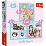 Puzzle 3 in 1 – teneri animaletti TREFL