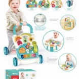 girello spingibile casetta con pianino 4in1 blu