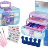 Set cosmetico in valigetta blu