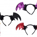 Cerchietto di carnevale con ali da pipistrello